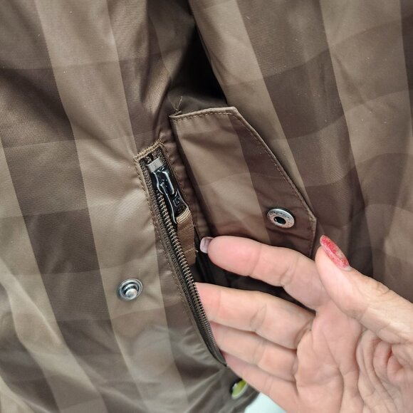 BURTON Dutchess Insulated Brown Tone On Tone Plaid Snowboard Jacket M - Picture 4 of 16